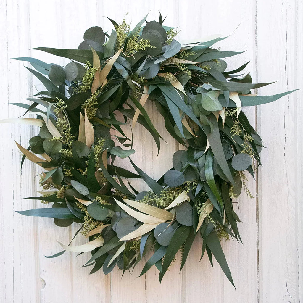 Dry Floral eucalyptus wreath