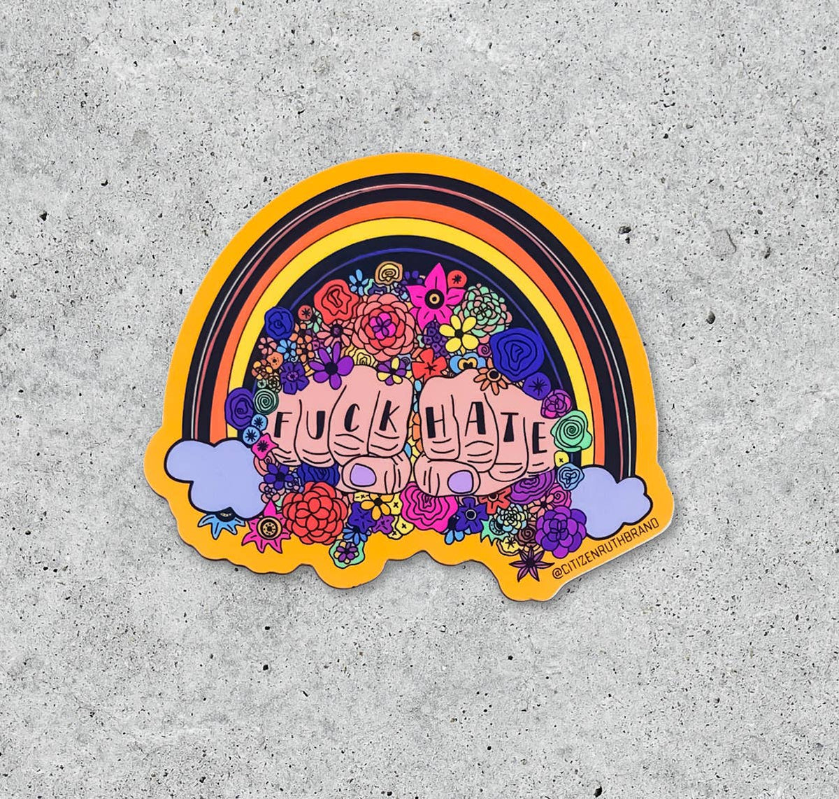 Fuck Hate vinyl sticker – Paraíso Plant Studio