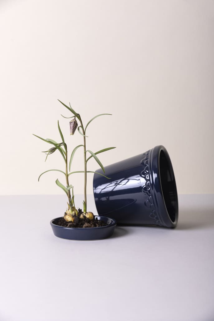 navy blue plant pot Bergs' Potter Kobenhavner Pot