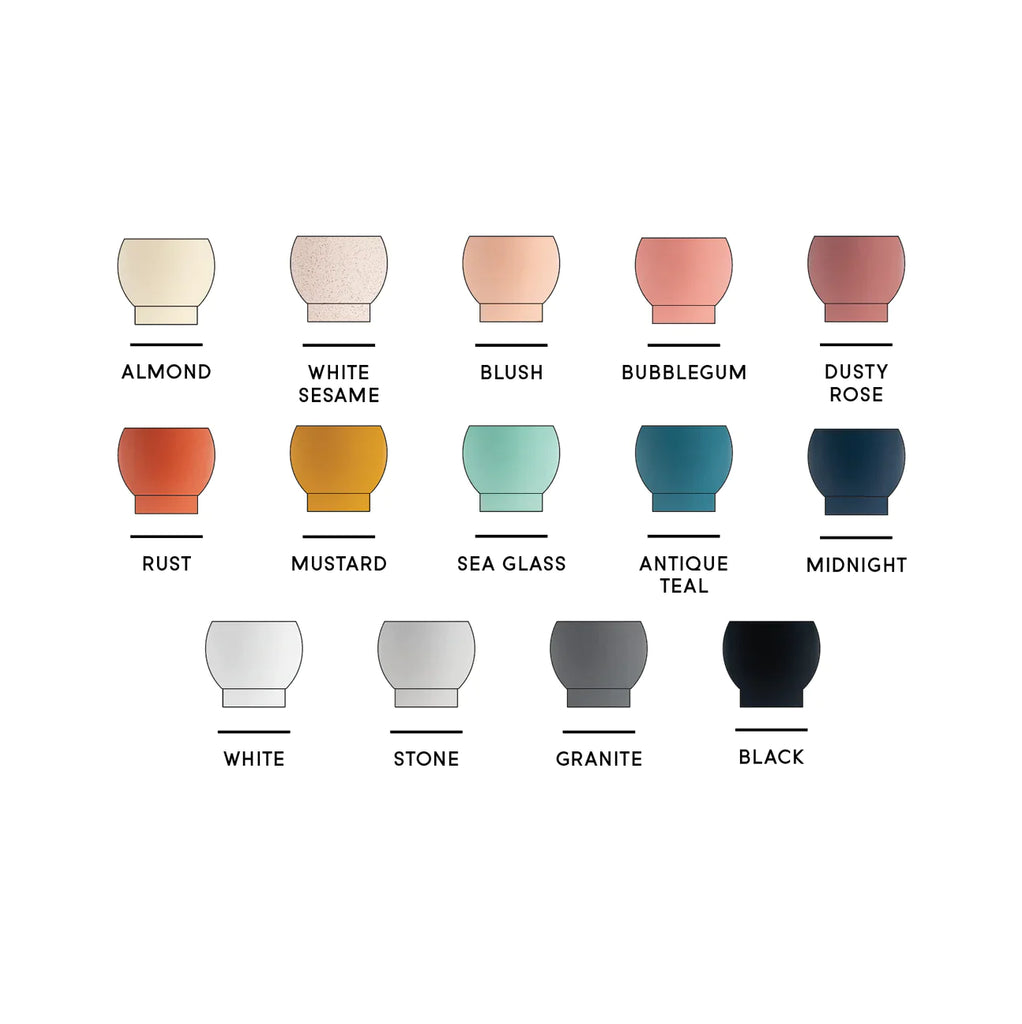 9in Bolle Pot With Saucer - Multiple Color Options