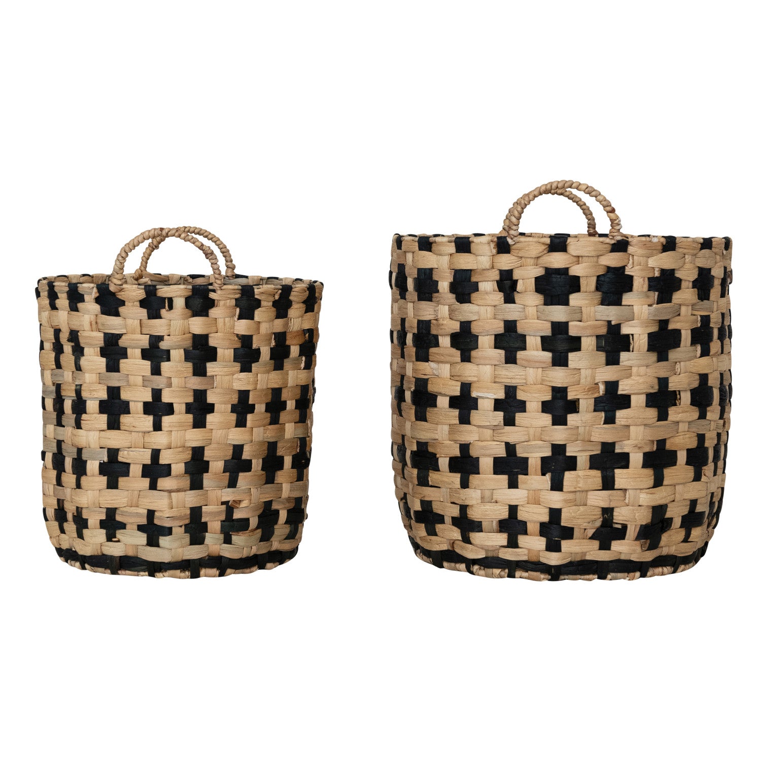 Natural & Black Check Baskets - Thumbnail 3