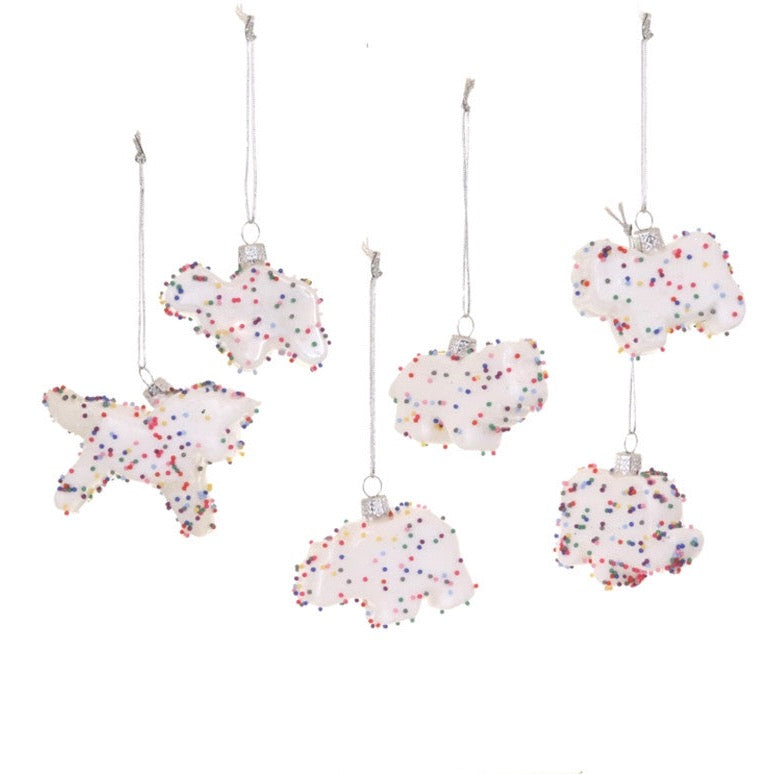 Frosted Circus Animal Cookie Ornament