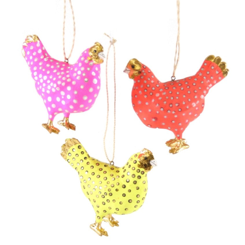 Merry Hen Ornament