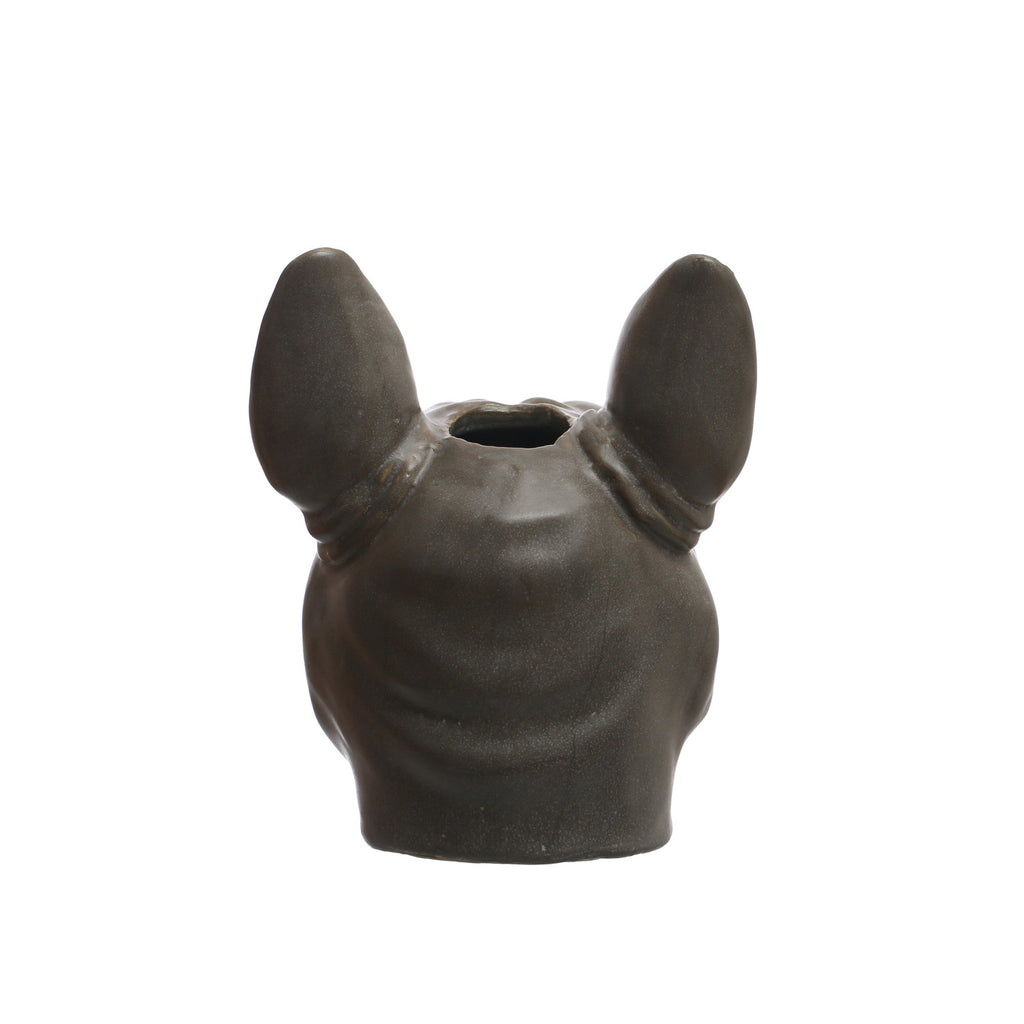 Back view French Bulldog Vase