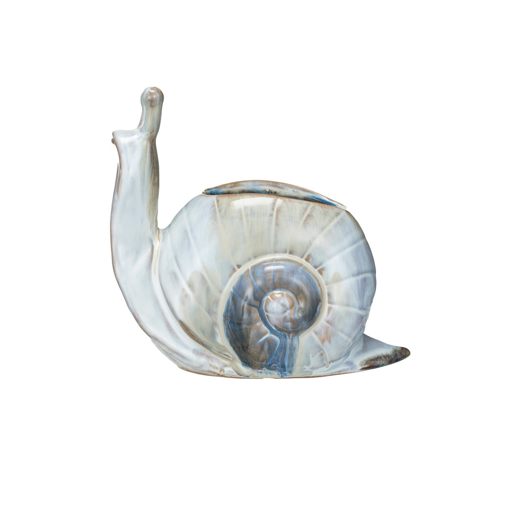 Stoneware Snail Vase