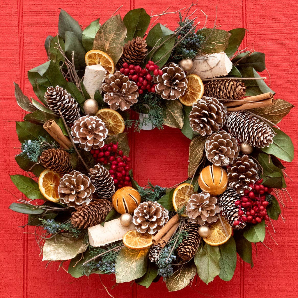 Cinnamon Orange & Pinecone Wreath