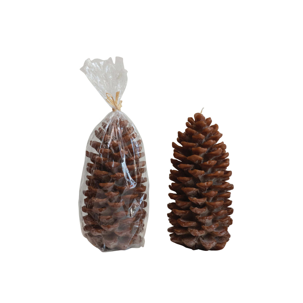 Brown Pinecone Shaped Candle