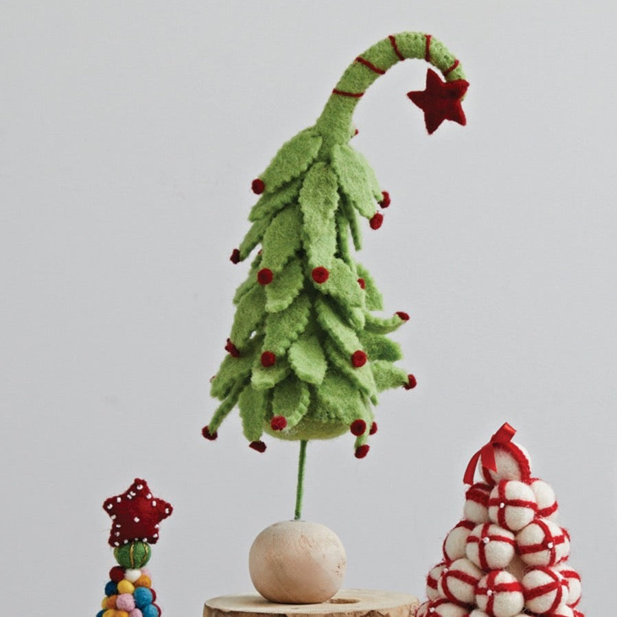 Handmade Wool Felt Twisty Tree