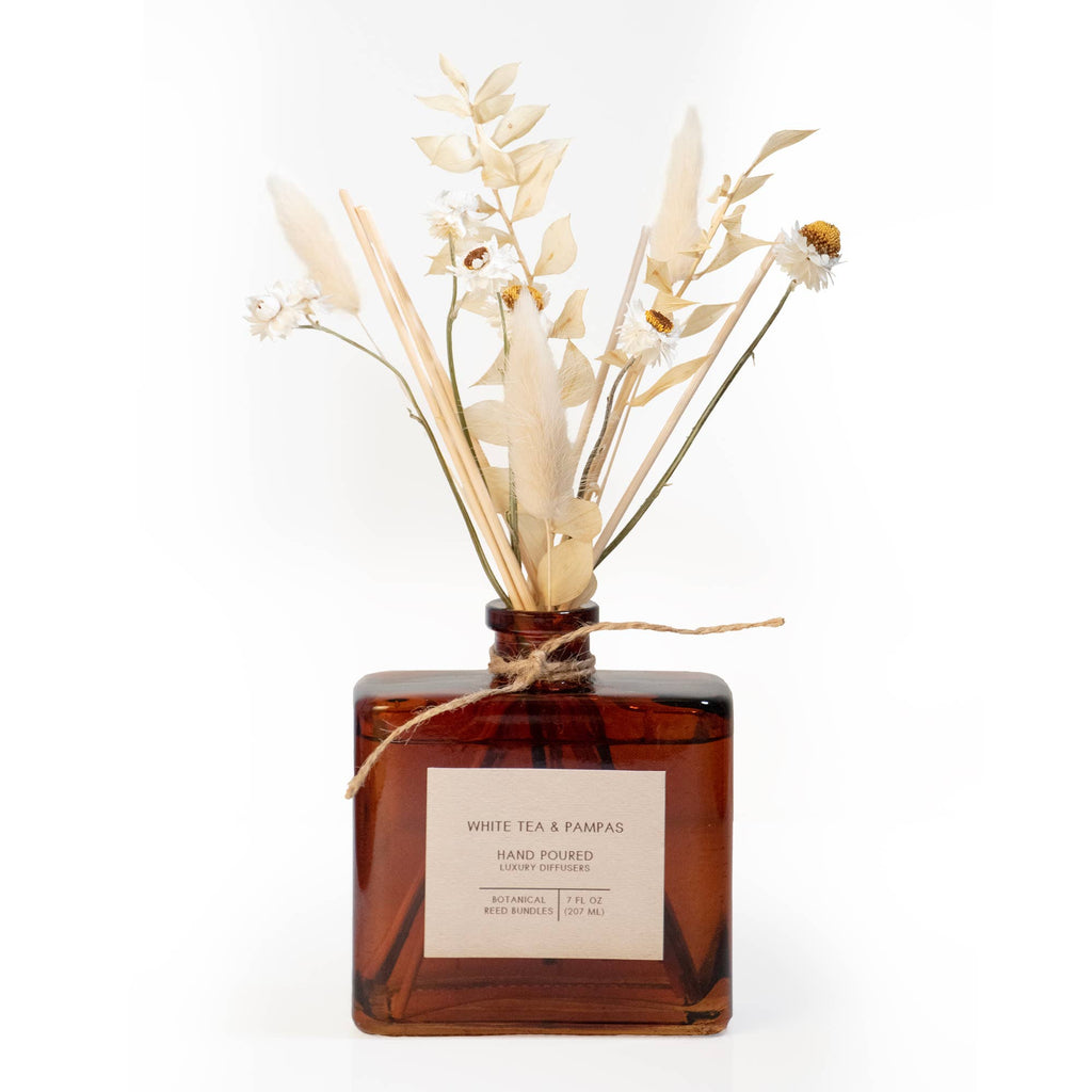 White Tea & Pampas Bouquet Reed Bundle Fragrance Diffuser