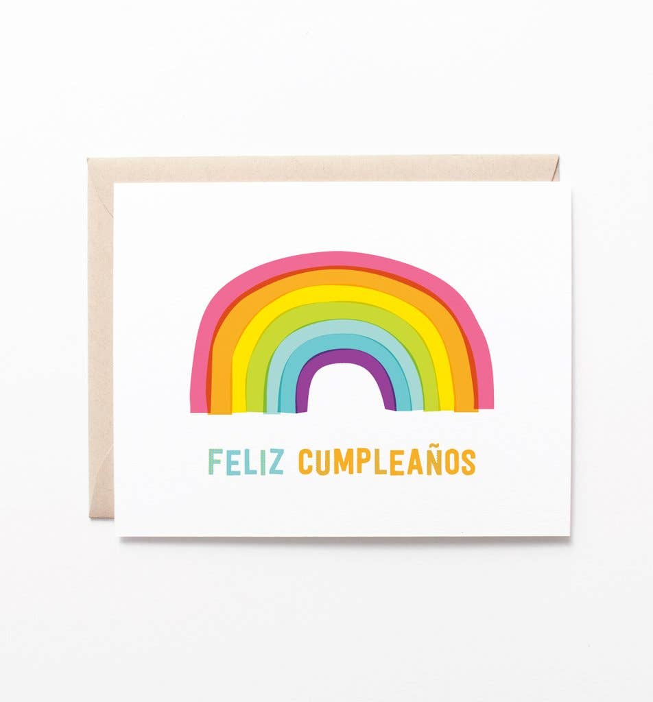 Rainbow Cumpleaños Spanish Card