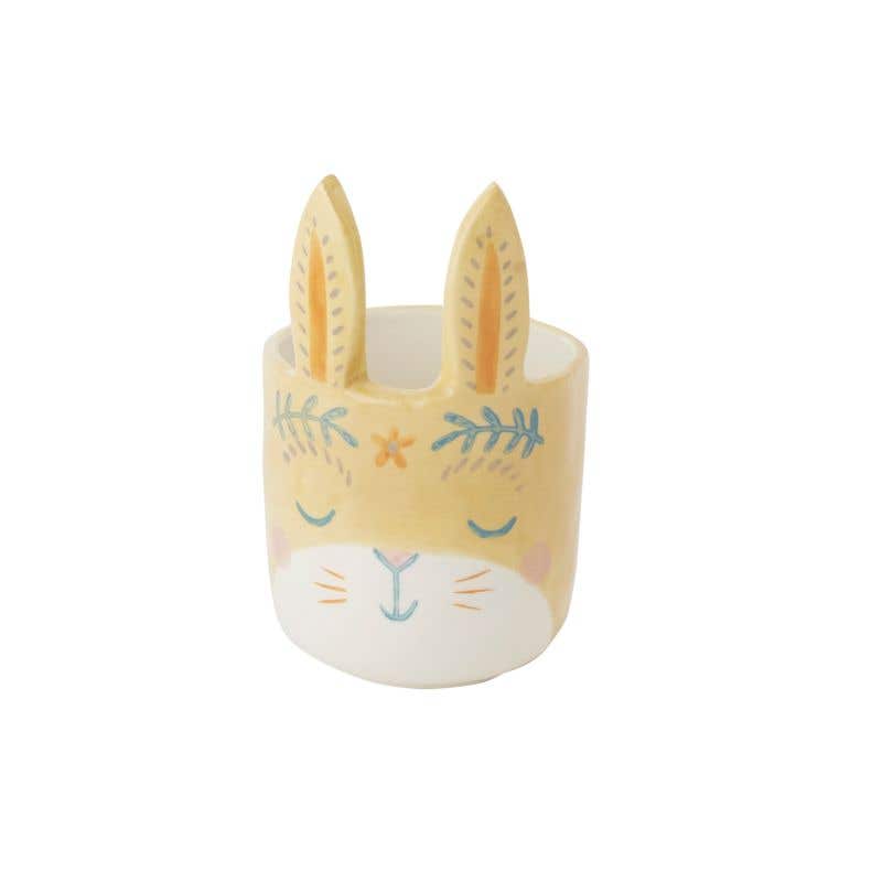 Small Frolic Bunny Pot in yellow