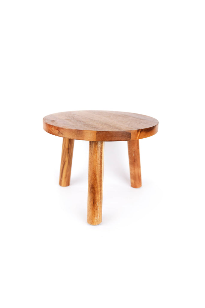 Acacia Wood Plant Stand  - 10in Stool