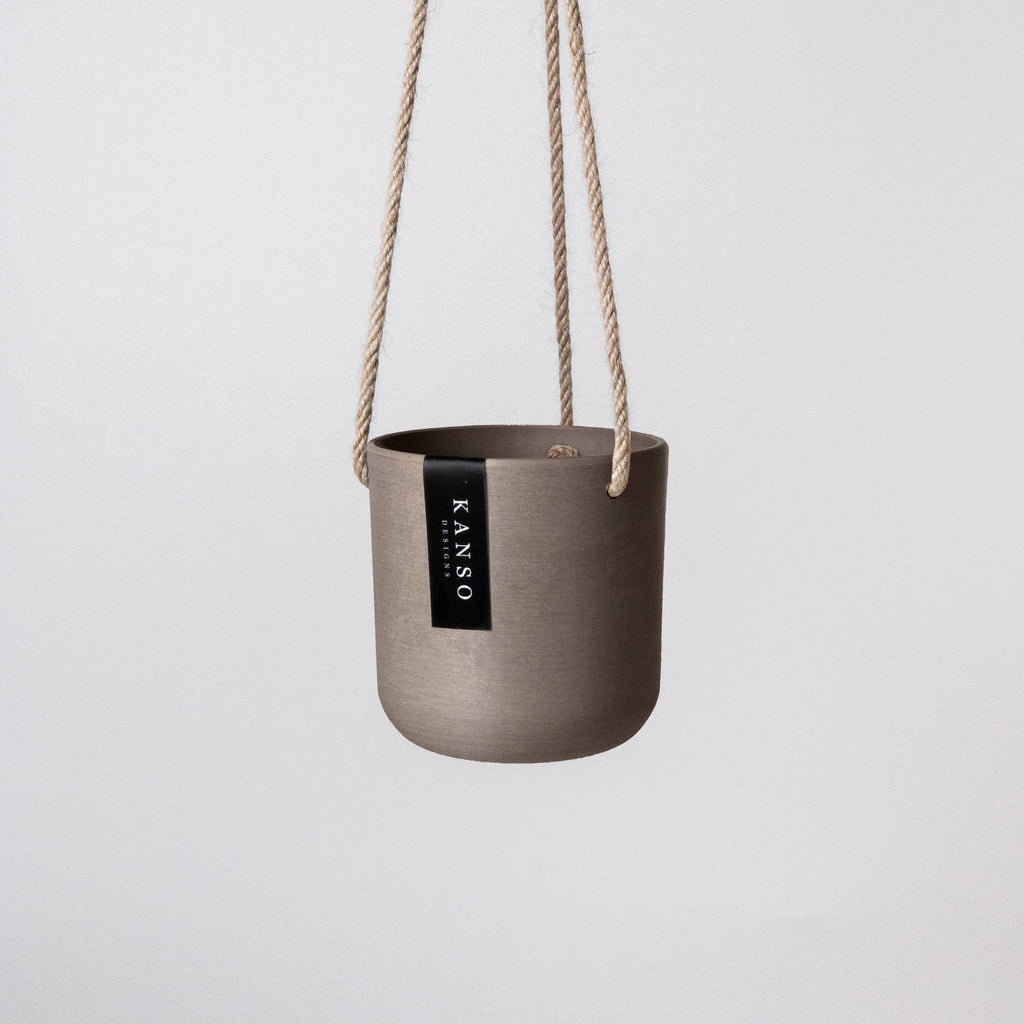 4in Hanging Planter - Beachwood Stone Recycled Plastic