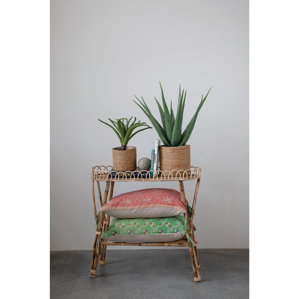 Woven Rattan Plant Stand