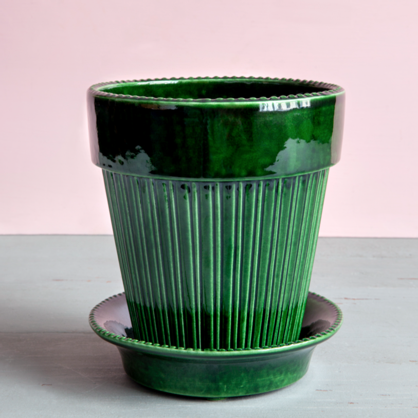 4in-7in Green Emerald Glazed Simona Pot - Bergs Potter
