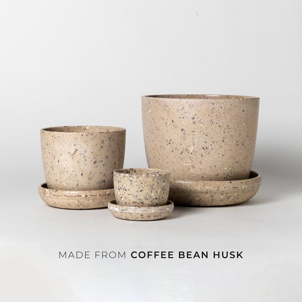 Upcycled Planters - Coffee Bean Husk (3", 5", 7")