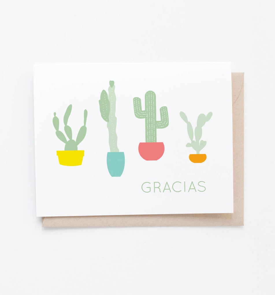 Gracias Cactus Spanish Thank You Card