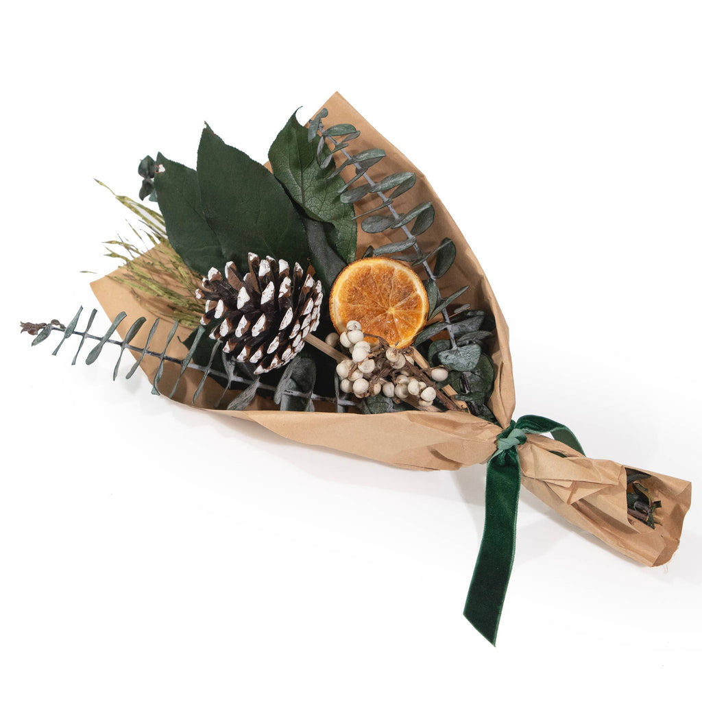 Petite Winter 12" Bouquet: Orange Slice & Baby Eucalyptus