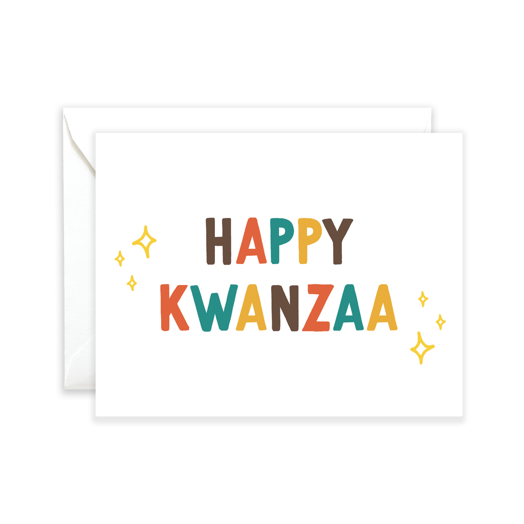 Happy Kwanzaa Sparkle Greeting Card