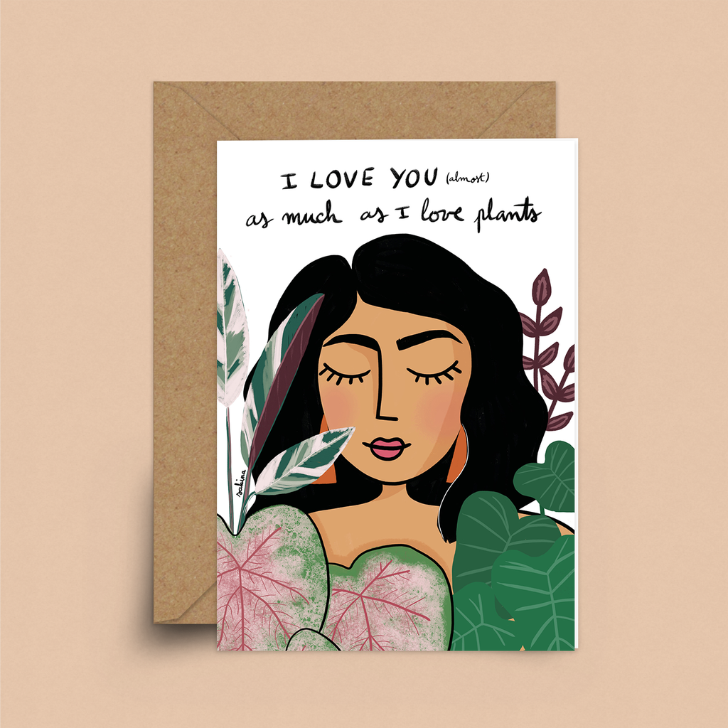 Love and plants card